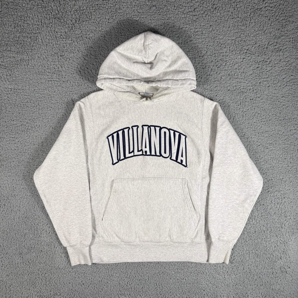 Champion Villanova Wildcats Hoodie Size Small Gray Reverse Weave Sweatshirt